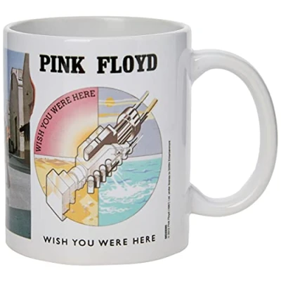 Image of Pyramid International Pink Floyd Mug (Wish You were Here Design) 11oz Ceramic Coffee Mug, Cups and Mugs for Women Men Official Merchandise