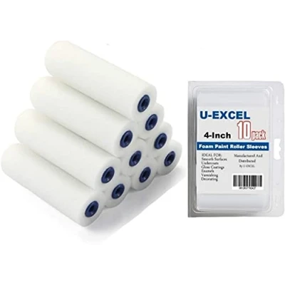 Image of Paint Roller Covers, 4 Inch Sleeves, DIY High Density Rollers, Replacement Naps for Painting Brush, Home Supplies Frame, Covers 4&quot; Roller. (4 x 10 Pack)