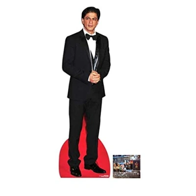 Image of Starstills UK Celebrity Fan Packs Shah Rukh Khan DECORATIVE CUTOUT Black Cardboard Includes 8X10 Star Photo