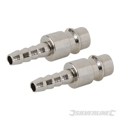 Image of Silverline Euro Air Line Hose End Coupler 2pk 8mm