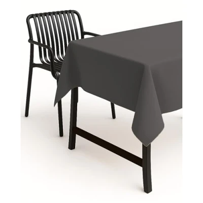 Image of TextilDepot24 Garden Tablecloth, Linen Look, Lotus Effect Fabric, Stain Protection, Non Iron, dark grey, 110 x cm