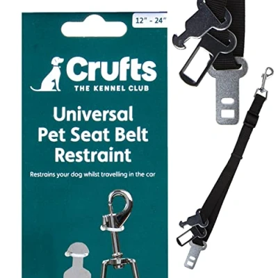 Image of VFM/Crufts Universal Pet Seat Belt Travel Restraint 3 Assorted Car Buckles