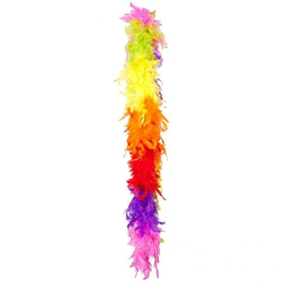 Image of Boland 52666 Feather Boa 180 cm Chain Rainbow