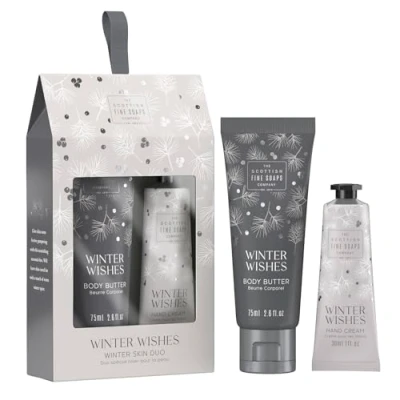 Image of Scottish Fine Soaps Winter Wishes Skin Duo Body Butter &amp; Hand Cream Gift Set