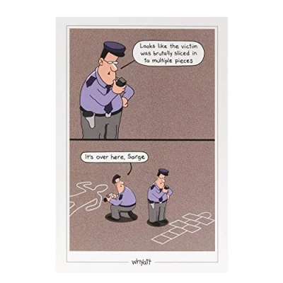 Image of UK Greetings Birthday Card For Him/Male/Friend With Envelope Funny Police Design