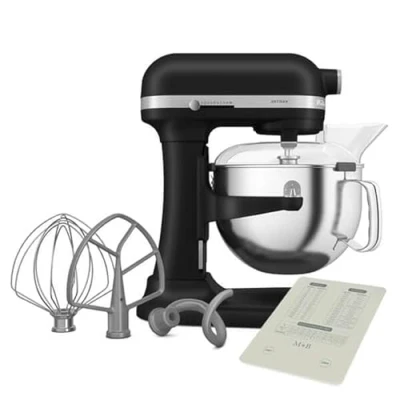 Image of KitchenAid Artisan Matte Black 5.6L Bowl Lift Food Mixer With FREE Gifts