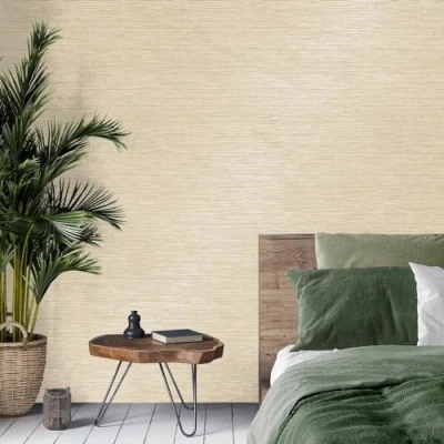 Image of Crown Luxe Fusion Weave Metallic Wallpaper (Fusion Plain Natural)