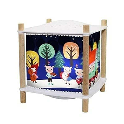 Image of Trousselier Red Riding Hood Nightlight Lantern Revolution 2.0 Ideal Children Gift Musical Star Projector Music &amp; Evening Stories by Streaming Crying Detector Rechargeable 2 Count