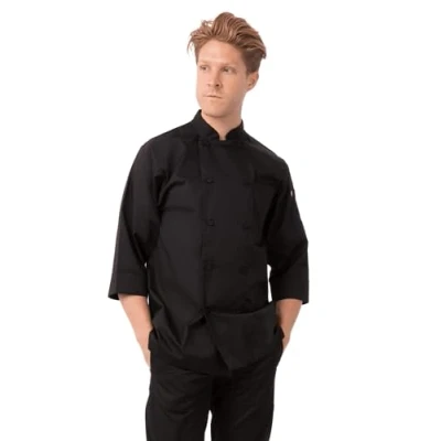 Image of Chef Works Men&#039;s Jlclblkl chefs jackets, Black, L UK