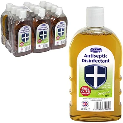 Image of Dr Johnsons Antiseptic Disinfectant x12 Pack 500 Millilitres