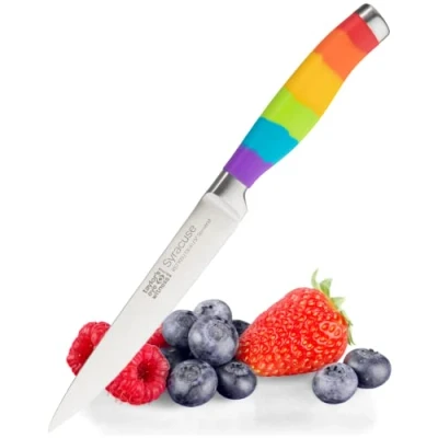 Image of Taylor&#039;s Eye Witness Rainbow 13cm Serrated Utility Knife
