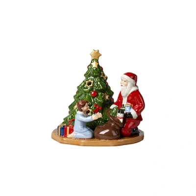 Image of Villeroy &amp; Boch Christmas Toy&#039;s Lantern Distributing Presents, Multicoloured, 15 x 14 cm