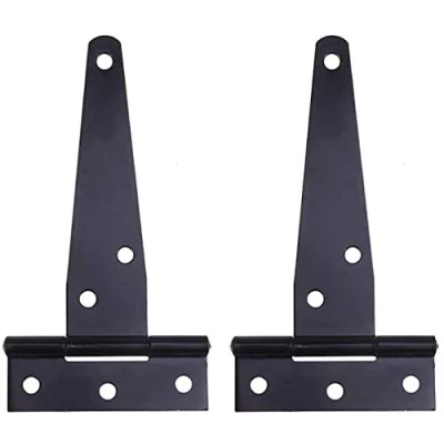 Image of Merriway® BH00125 (4 Pcs) Tee Hinge, 100 mm inch) Black Japanned Pack of 4 Pieces