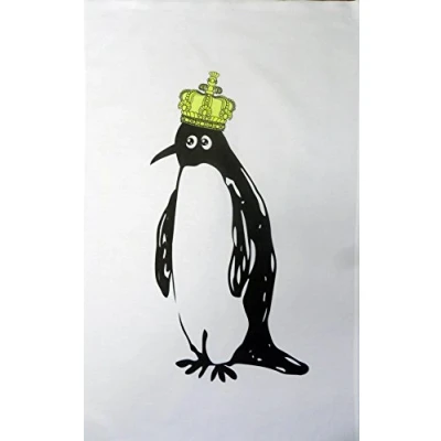 Image of Half a Donkey The Emperor Penguin Cotton Tea Towel