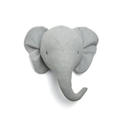 Image of Mamas &amp; Papas Nursery Décor, Born to be Wild, Wall Art, Elephant, Grey/Oak