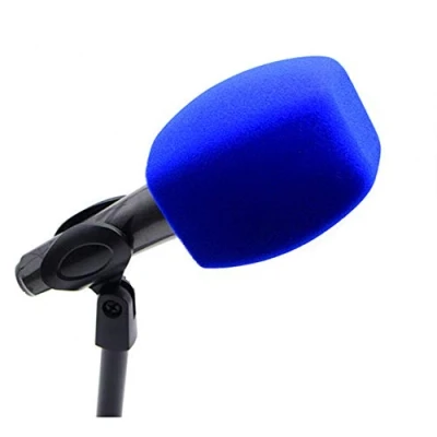 Image of Saidbuds Foam Mic Cover Handheld Microphone Windscreen Large Windshields Pop Filters for Interview Microphones (Blue)