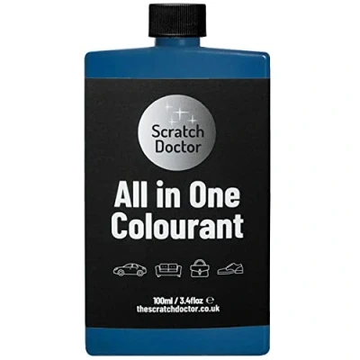 Image of Scratch Doctor All in One Leather Colourant Self Seal Dye Repair Paint for Furniture, Sofas, Car Seats (Blue, 100ml)