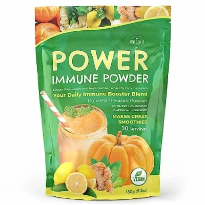 Image of Immune Support Supplement Powder 150g, Superfood Booster for Adults, Vegan Immunity Health Smoothies, Plant Based &amp; Gluten Free w/Natural Vitamins Antioxidants