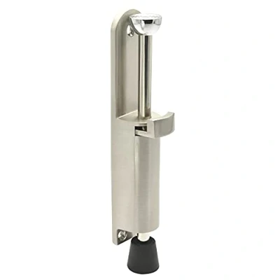 Image of Wagner Doorstop Design 33 x 159 mm, Heavy Duty Break Stop Made of Brushed Solid Industry Steel + high Class Synthetic, to be Screwed on Floors, mounting Material Included 15507411