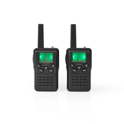 Image of NEDIS Walkie Talkie Rechargeable MicroUSB, 6H Talktime, 10km Range, Charging Base, 2 Pcs, Black