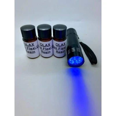 Image of 30ml Flexbile Fly Tying UV Resin, Glue with 9 LED Torch for curing, Fisihng