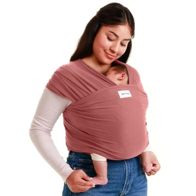 Image of Sleepy Wrap Baby Carrier Newborn to Toddler Hands Free Stretchy Ergonomic Wraps Lightweight 7 35 lbs / 3 15 kg (Pink)