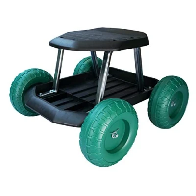 Image of easylife lifestyle solutions Mobility Aid Home &amp; Garden Cart With Wheels Alleviates Pain From Bending, Kneeling And Crawling Perfect For Gardening Household Tasks Allotment Gifts