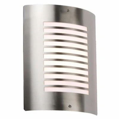 Image of KnightsBridge IP44 E27 40W Stainless Steel Outdoor Wall Fixture Light &amp; Design