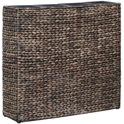 Image of vidaXL Raised Bed with 4 Pots Water Hyacinth Brown