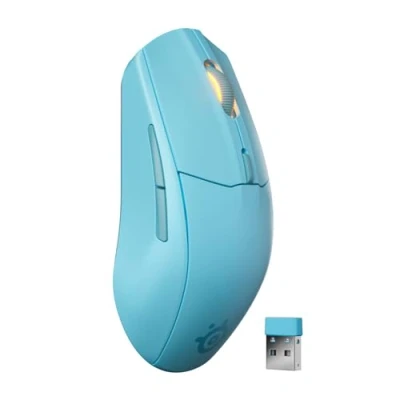 Image of SteelSeries Rival 3 Wireless Gen 2 Gaming Mouse 2.4GHz and Bluetooth 18000 DPI TrueMove Air Optical Sensor 60 Million Click Durability Light Weight 100% PTFE Feet Aqua