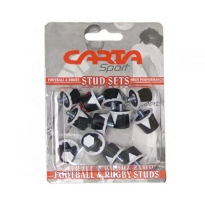 Image of carta Safety Football Studs (Blister Pack of 12) Black White