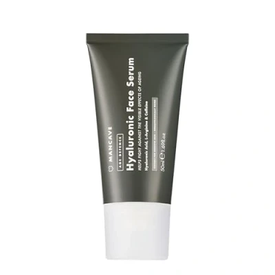 Image of ManCave Hyaluronic Acid and Caffeine Anti Aging Face Serum 50ml, Formulated to reduce the Appearance of Fatigue Enhance Damaged Skin with Glycogen, Vegan Friendly, Made in UK