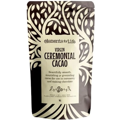 Image of Virgin Ceremonial Cacao Paste Pure Quality Whole Bean Ethically Sourced Premium Chocolate Vegan, Gluten and GMO Free 1 x 1000g