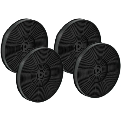 Image of vhbw 4 x Activated Carbon Filters Compatible with Bomann DU671G, DU661G, DU670IX Cooker Hood 17.5 cm