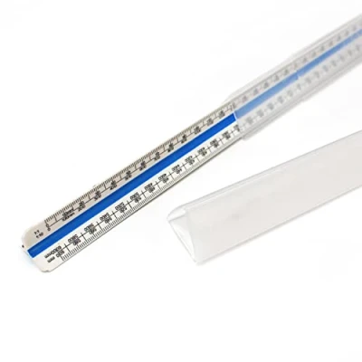 Image of Artway 2302722 Plastic Triangular Scale Rule,Single, white