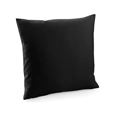 Image of Westford Mill W350 Fairtrade Cotton Canvas Cushion Cover Black 50 x cm