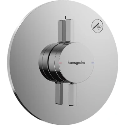 Image of hansgrohe DuoTurn S shower mixer conceiled for 1 function, tap round, single lever iBox universal 2, chrome, 75618000