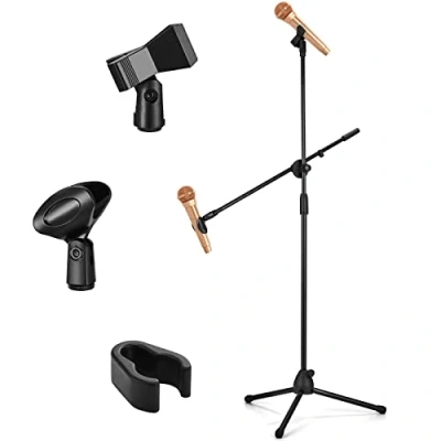 Image of Microphone Stand Boom with Free Adjustable Clips
