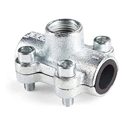Image of 1&quot; Pipe Repair Clamps Fittings for Steel Pipes Leak Fix with Female 1/2&quot; BSP Thread Joiner