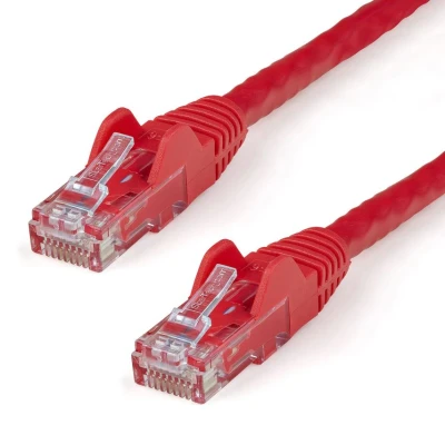 Image of StarTech.com 2m CAT6 Ethernet Cable Red CAT 6 Gigabit Wire 650MHz 100W PoE++ RJ45 UTP Category Network/Patch Cord Snagless w/Strain Relief Fluke Tested UL/TIA Certified (N6PATC2MRD)