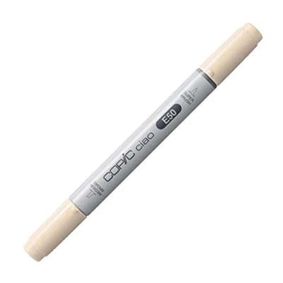 Image of COPIC Ciao Coloured Marker Pen (E 50) Egg Shell, For Art &amp; Crafts, Colouring, Graphics, Highlighter, Design, Anime, Professional Beginners, Supplies Colouring Books