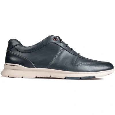 Image of Clarks Un Tynamo Tie, mens Tynamo, Blue (Dark Lea Dark Lea), 7 UK (41 EU)