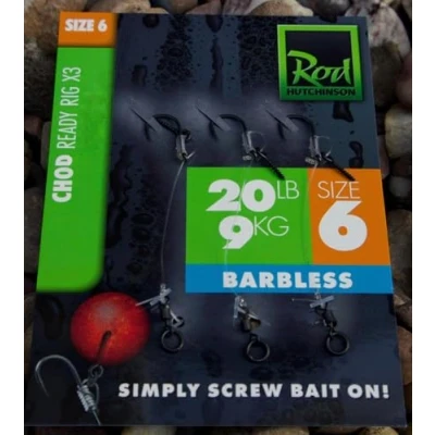 Image of Ready Tied Chod Rigs 3pcs Size 2 Micro Barb Rod Hutchinson Fishing Tackle