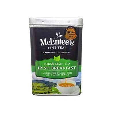 Image of McEntee&#039;s Irish Breakfast Tea 500g TIN AWARD WINNING &amp; BLENDED IN IRELAND. STRONG CITRUSY. A Traditional Blend of Ceylon and Assam Loose Tea’s. Delivering That Taste Home.