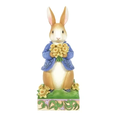 Image of Beatrix Potter by Jim Shore Peter Rabbit Delightful Daffodils Figurine