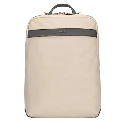 Image of Targus 15&quot; Newport Laptop Backpack, Tan Men’s and Women’s Fashion Forward Backpack for Business Travel, Fits Laptops Up To (TBB59906GL), Tan, 15 inch,
