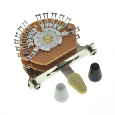 Image of KAISH Guitar 5 way Super Switch Pickup Selector 4 Pole Double Wafer for Strat/Tele Guitars with Black/Ivory/White Tip