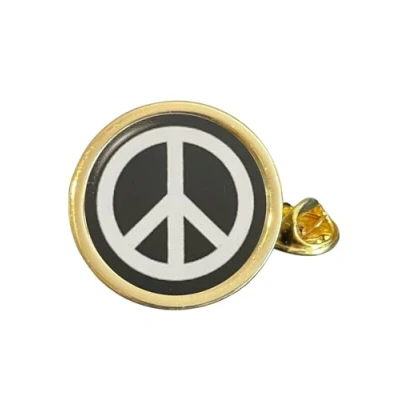 Image of CND (C) Gold Plated Domed Lapel Pin Badge in Bag