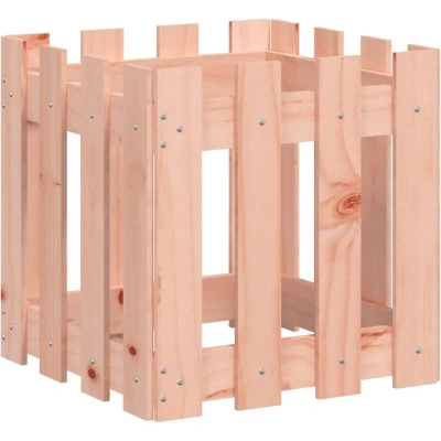 Image of vidaXL Garden Planter with Fence Design 40x40x40 cm Solid Wood Douglas