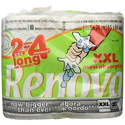 Image of Renova 2 Ply Christmas Xmas Kitchen Roll Paper Towels Novelty Rolls